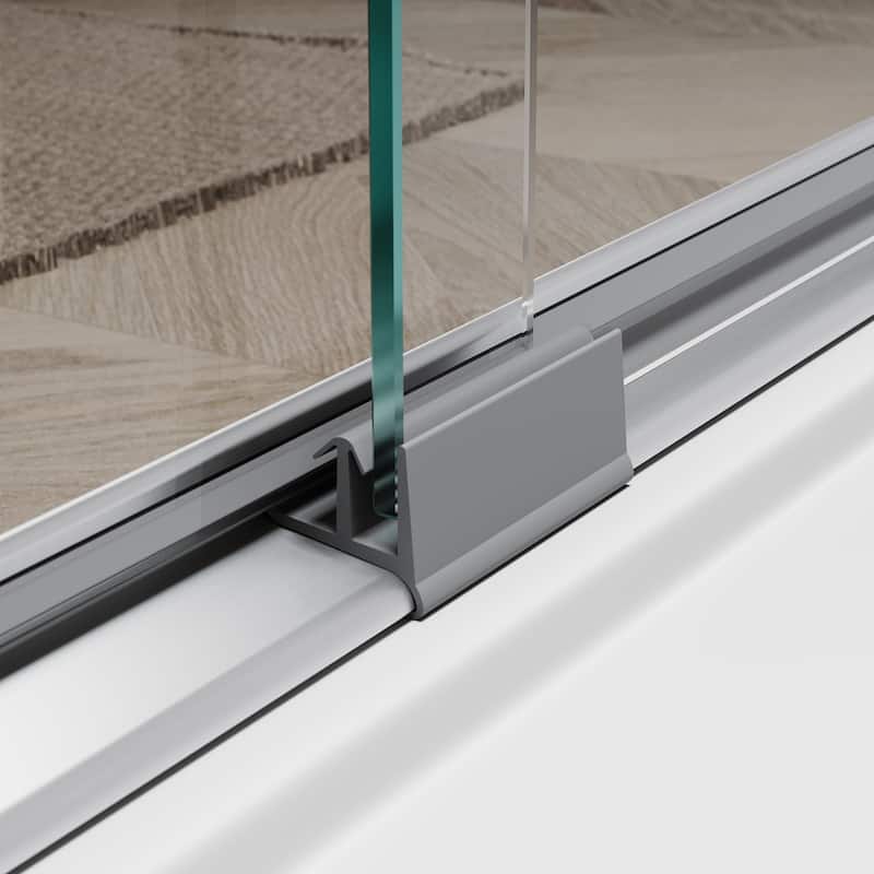 Elegant Double Sliding Shower Door 58.5-60''W x 72'' H Brushed Nickel or Chrome or Matte Black or Gold Finish Framed