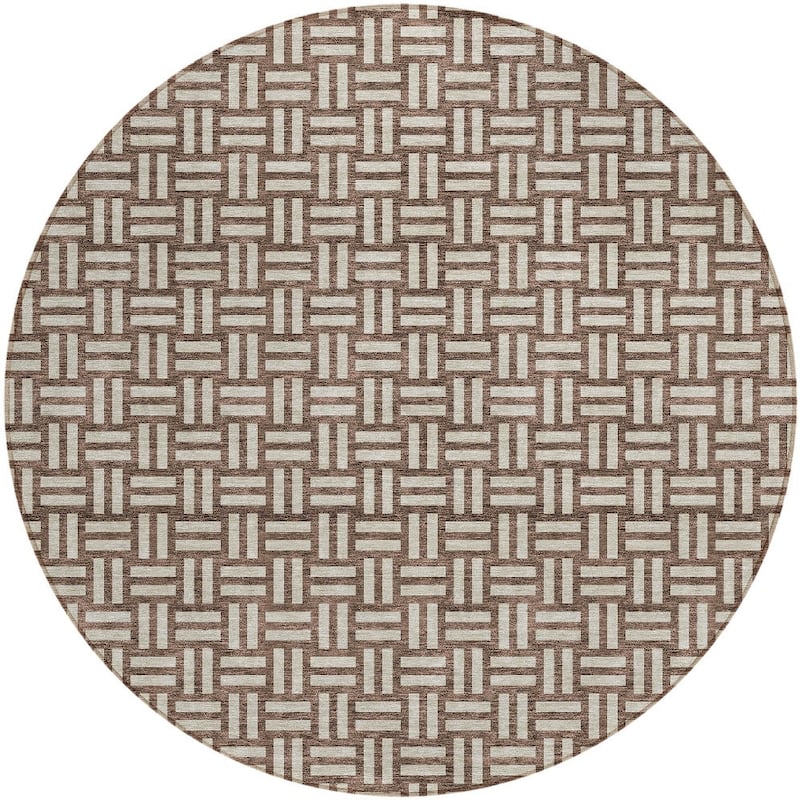 HomeRoots Geometric Transitional Rectangle Outdoor Rug