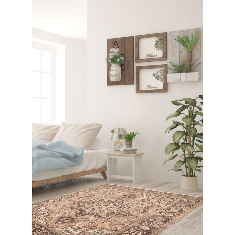 ECARPETGALLERY Hand-knotted Sarabi Brown Wool Rug - 7'11 x 10'0