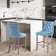 preview thumbnail 56 of 56, Contemporary Tufted Velvet Upholstered Counter Bar Stools Set of 2