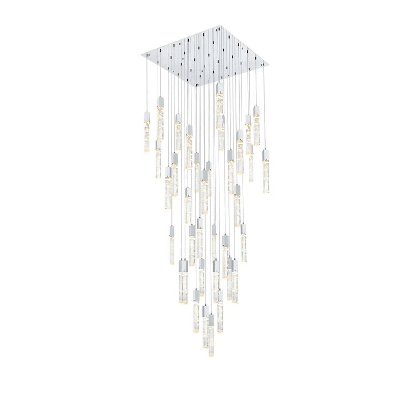 Elegant Lighting 2088G42 Aurora 42" Wide Crystal Chandelier - Satin Gold