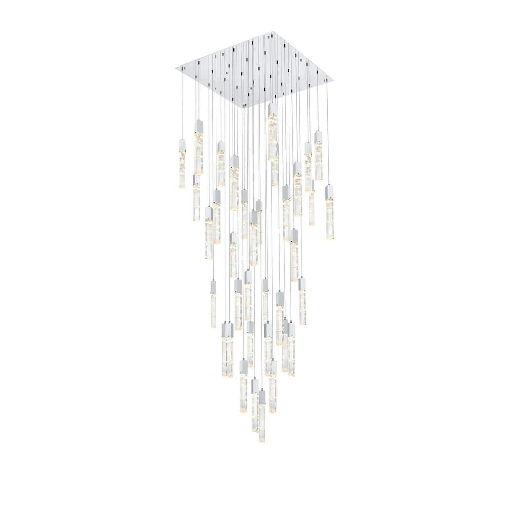 Elegant Lighting 2088G42 Aurora 42" Wide Crystal Chandelier