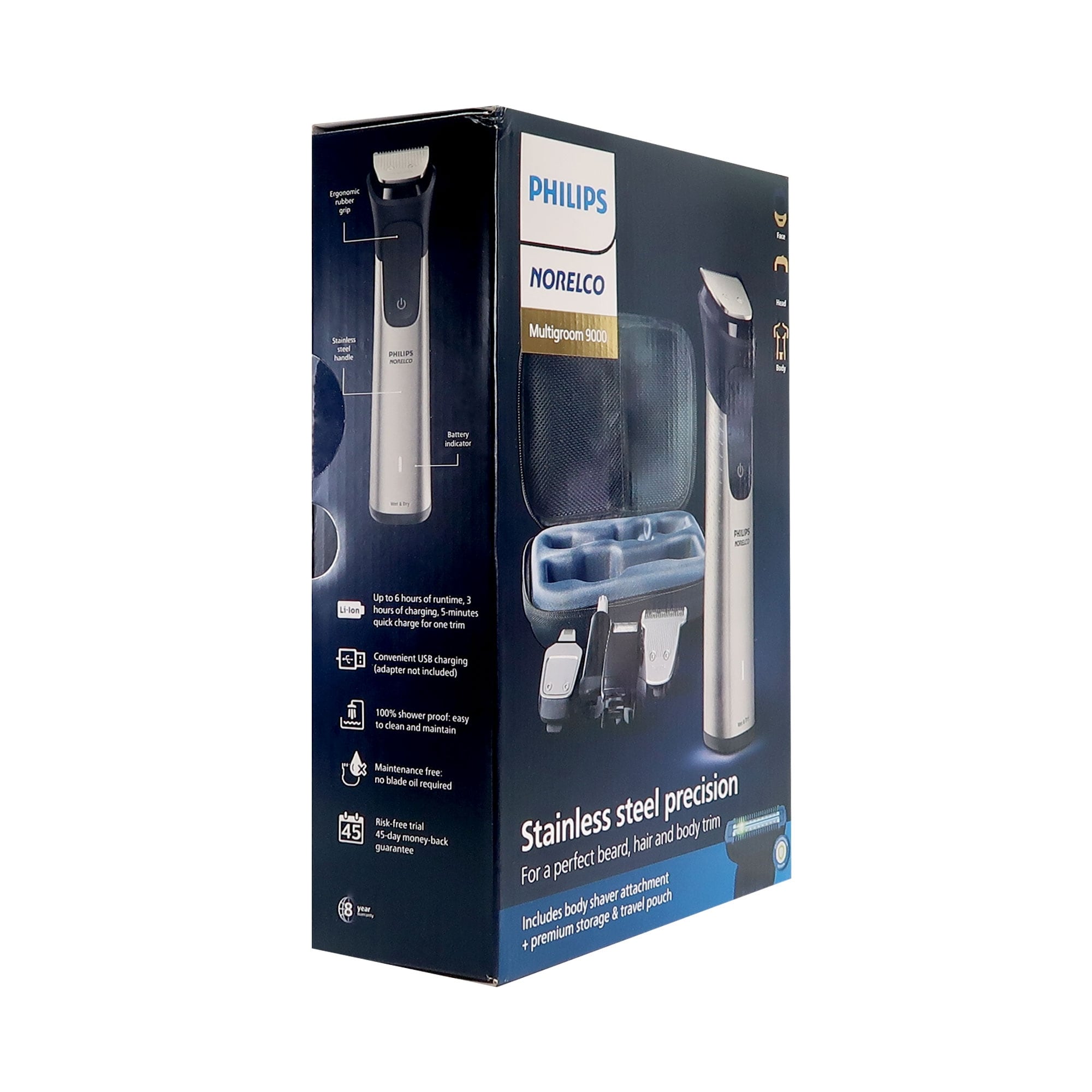 Philips Norelco Multigroom Series 9000 All-In-One Trimmer (Silver