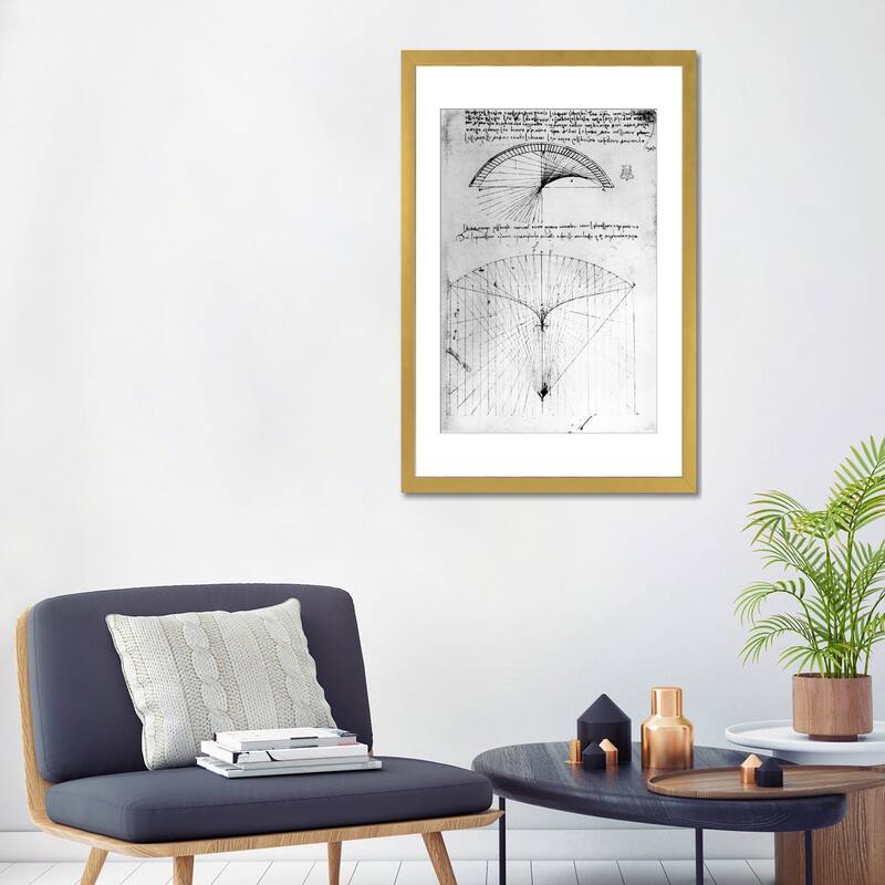 iCanvas "Studies of concave mirrors of constant and parabolic curvatures" by Leonardo da Vinci