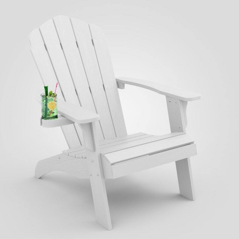 WINSOON HIPS Oversized Adirondack Chair with Cup-Holder