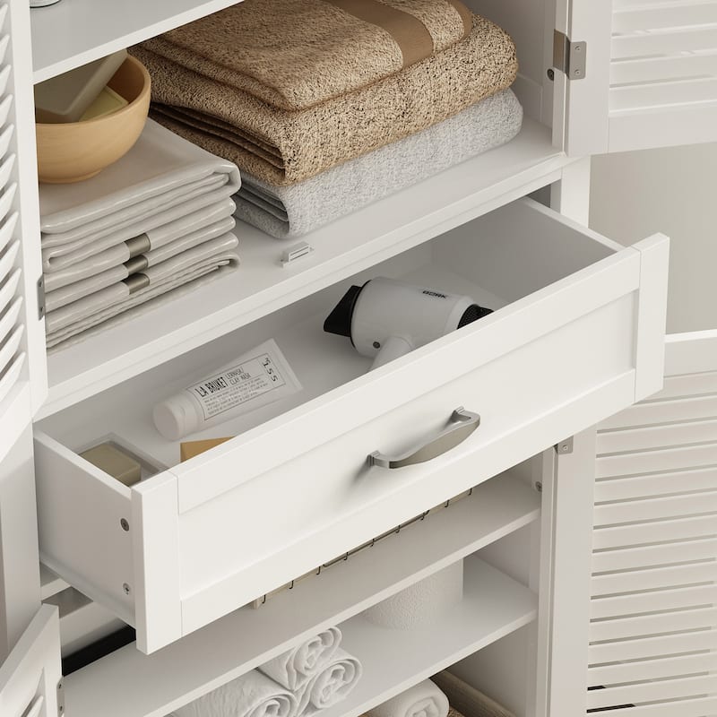 Timechee 30"Bathroom Cabinet Storage Cabinet Doors Wooden Floor Cabinet