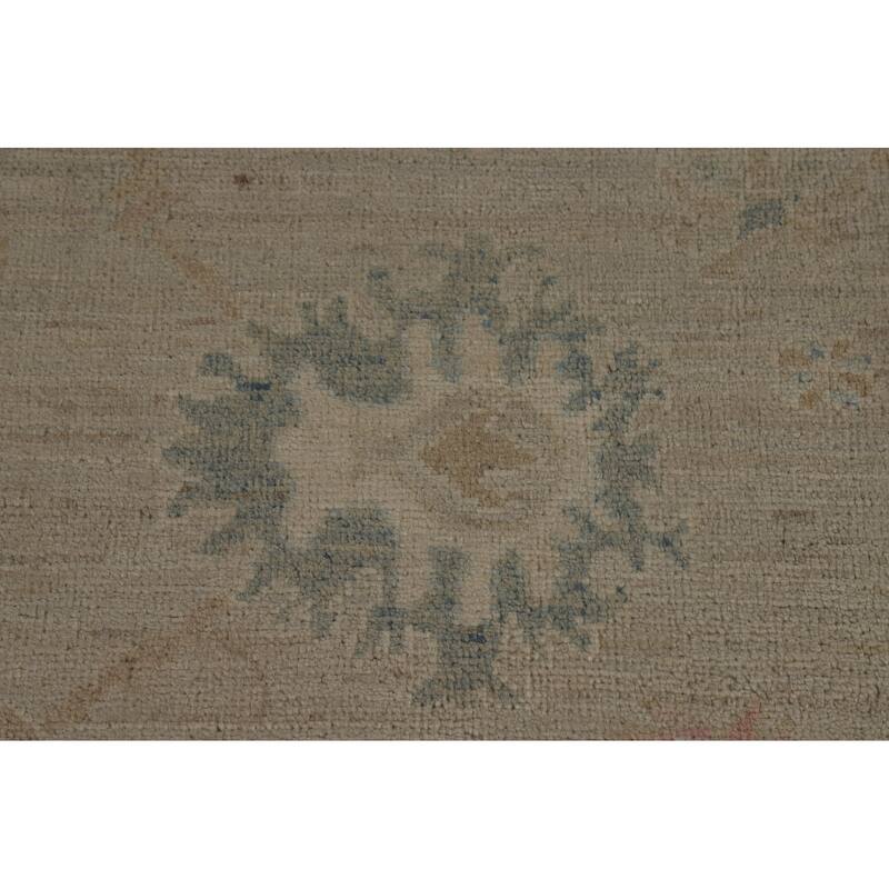 Vegetable Dye Oushak Turkish Area Rug Handmade Wool Carpet - 7'11" x 9'10"