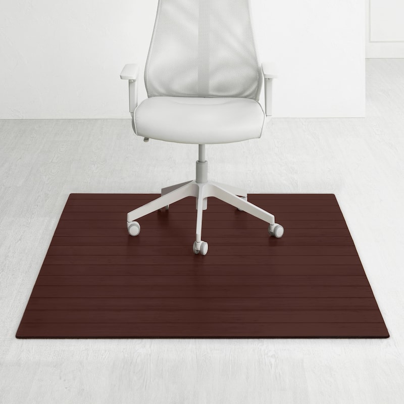 Eco Bamboo Deluxe Rectangular Cherry Chair Mat (60 x 48)