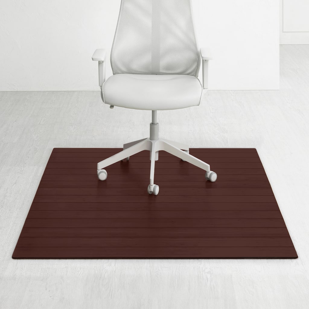 Eco Bamboo Deluxe Rectangular Cherry Chair Mat (60 x 48)