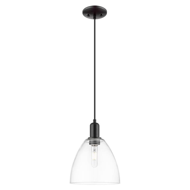 Innovations Lighting Endless Possibilities Arcadia - Bristol - 1 Light 9" Cord Hung Mini Pendant - Clear/Matte Black