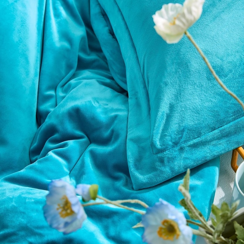 Love Thick® - Lush Coma Inducer Oversized Comforter Set - Tahitian Teal