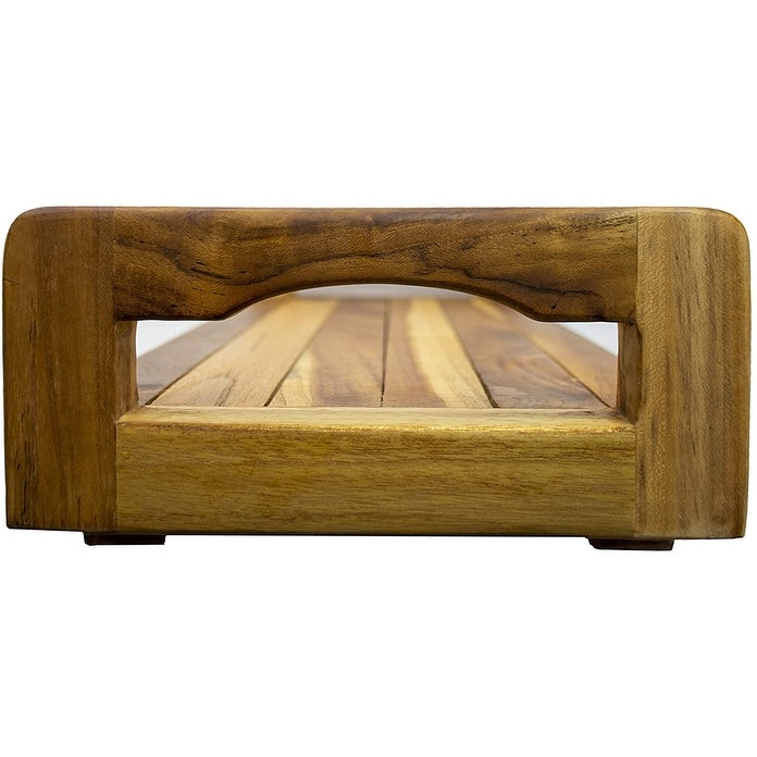 29" Natural Teak Wood Bath Tray and Seat with Handles