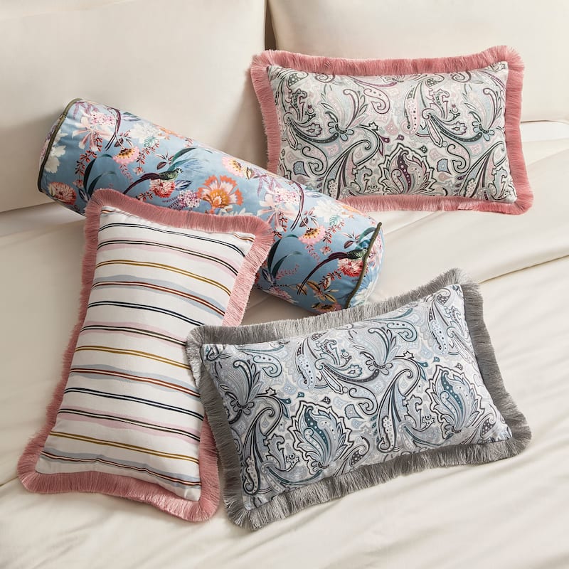 Ted Baker Paisley Fringe Decorative Pillow