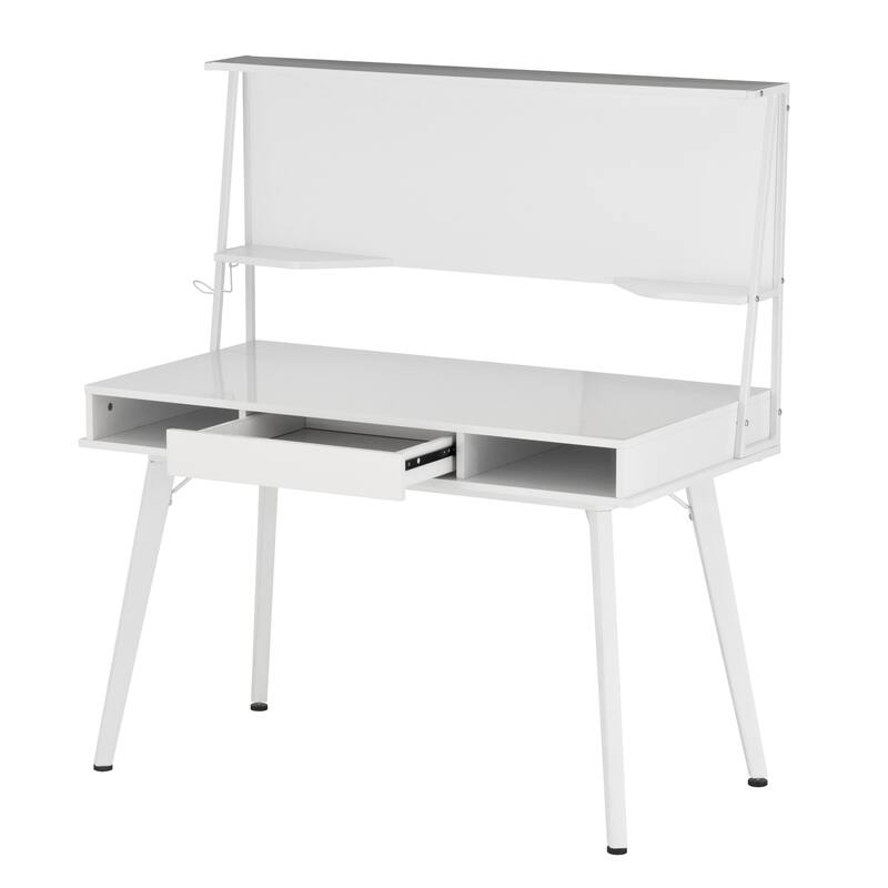 Study Computer Desk with Storage & Dry Erase White Board