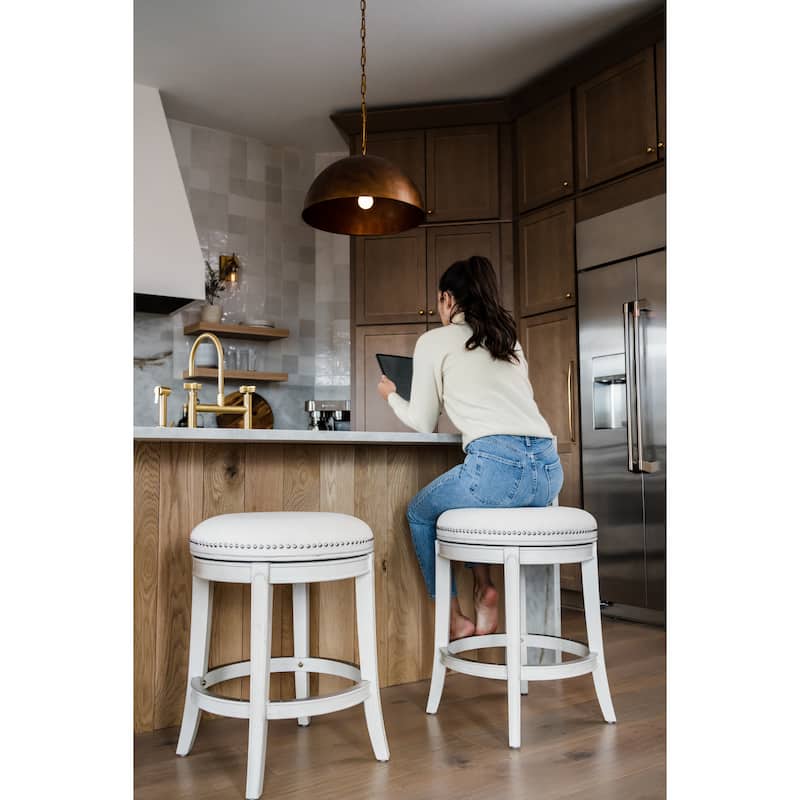 Maven Lane Alexander Backless Swivel Kitchen Stool