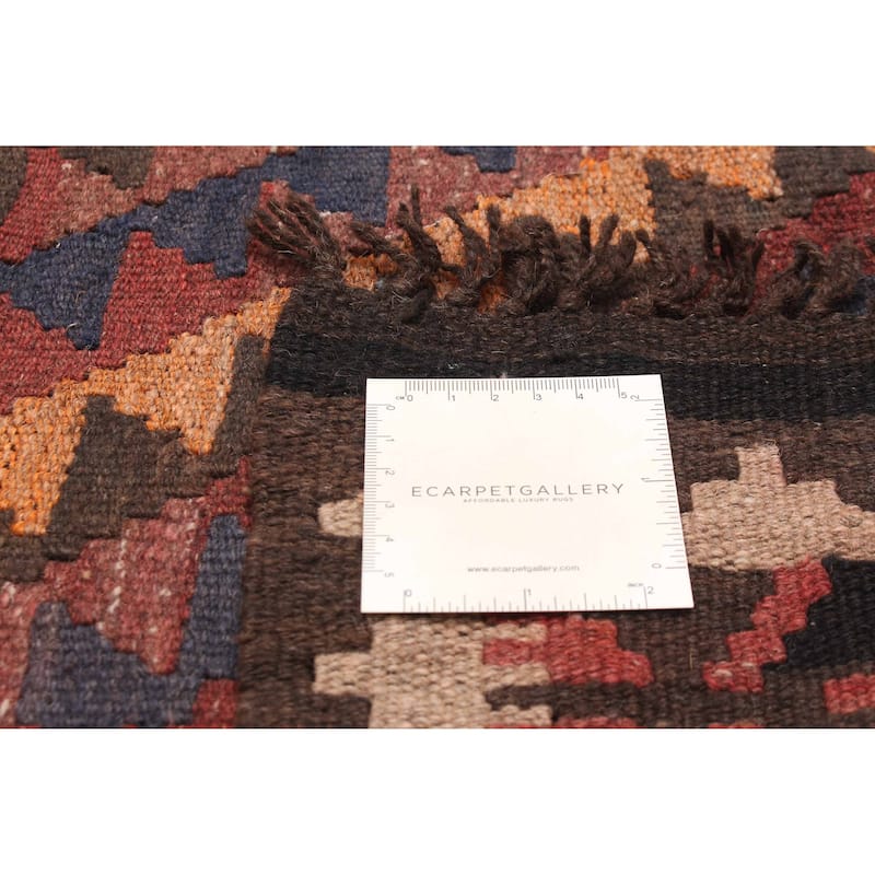 ECARPETGALLERY Flat-Weave Shirvan Brown Wool Kilim - 3'2 x 5'3