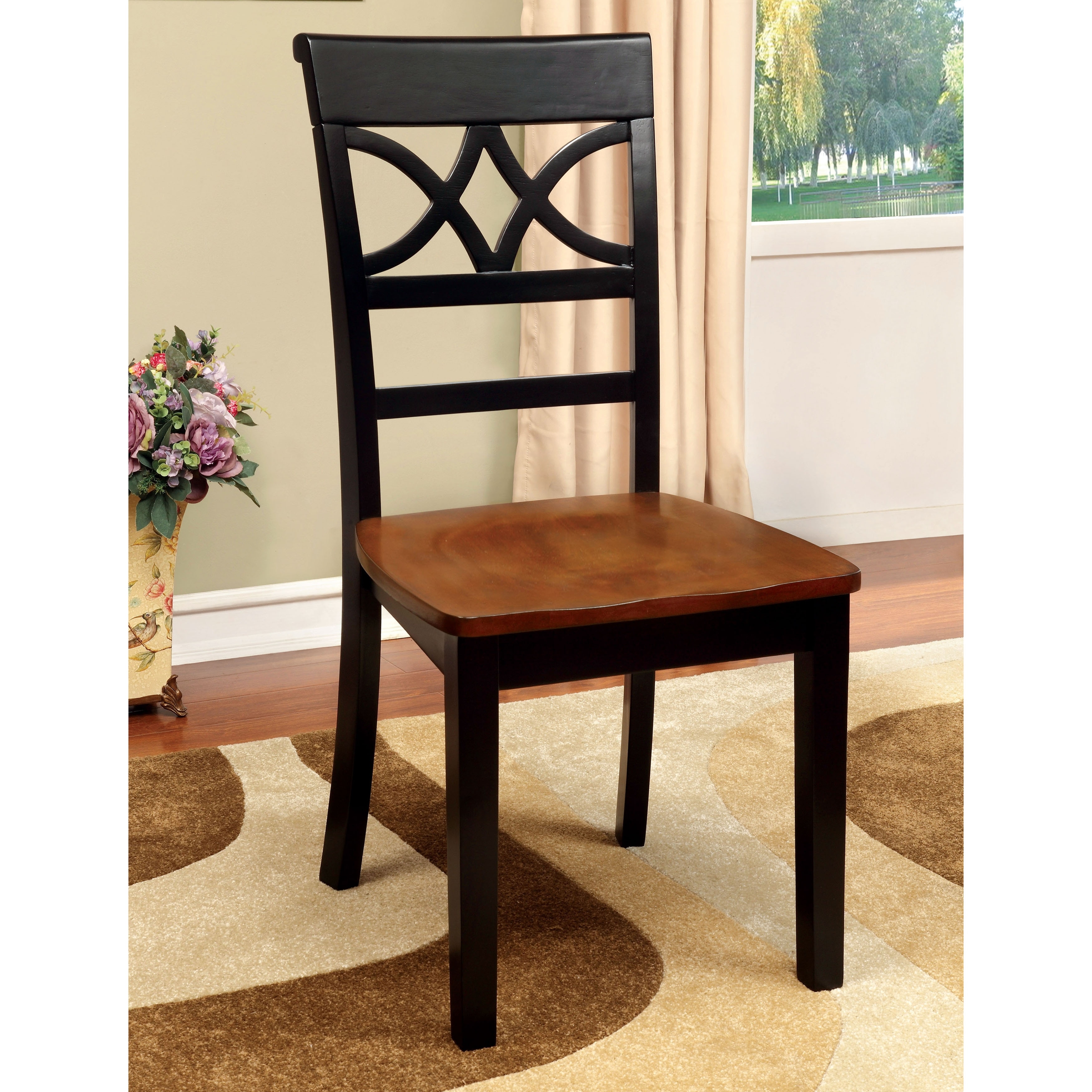Black and cheap cherry dining chairs