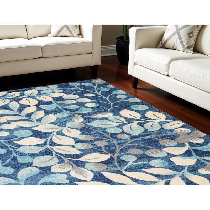 Hunod Power Loomed Stain Resistant Area Rug By HomeRoots - 108' X '72' X '0.5 - 108' X '72' X '0.5 - Cream/Onyx - Rectangle