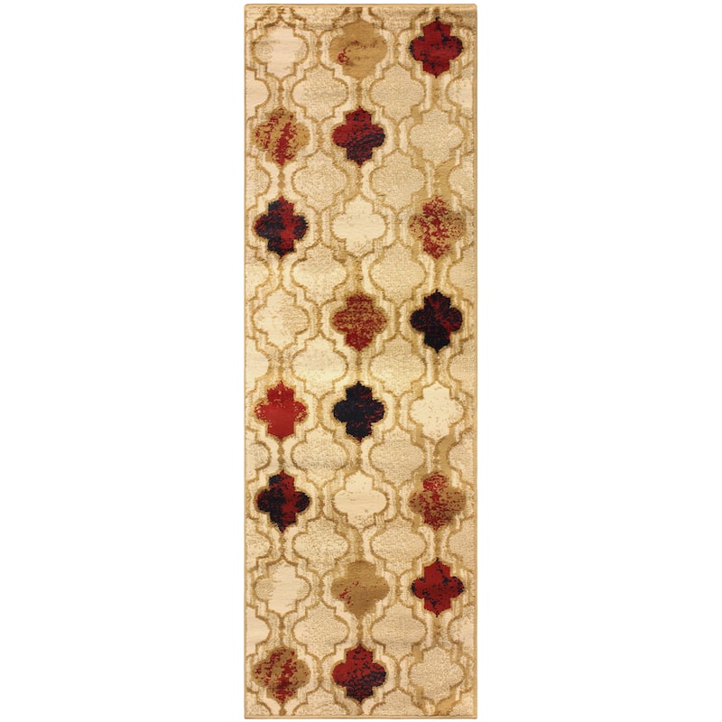 Superior Viking Contemporary Geometric Trellis Indoor Runner or Area Rug