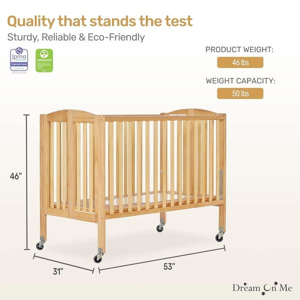 Dream On Me Folding Full Size Convenience Crib