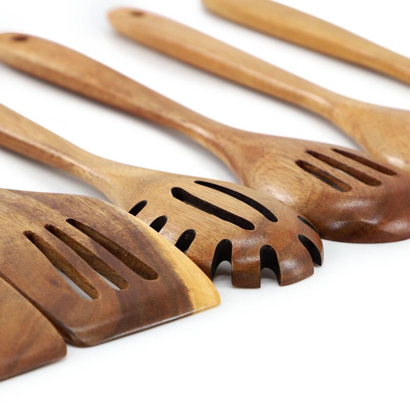 MegaChef 6 Piece Acacia Wood Kitchen Utensil Set