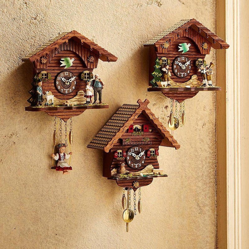 Handmade Black Forest Swing Mini cuckoo clock (India)