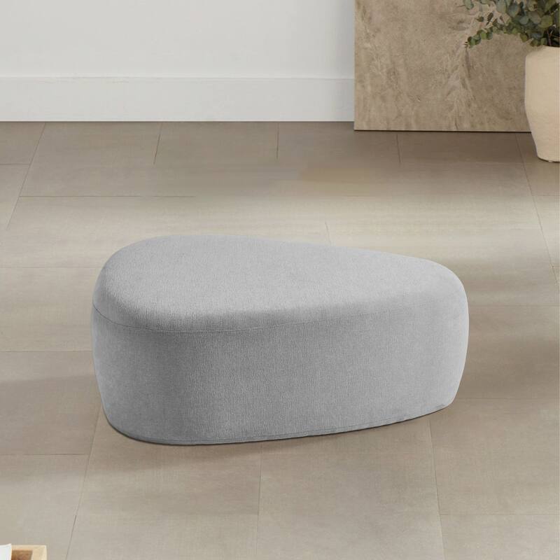 Modern Triangular Upholstered Accent Ottoman