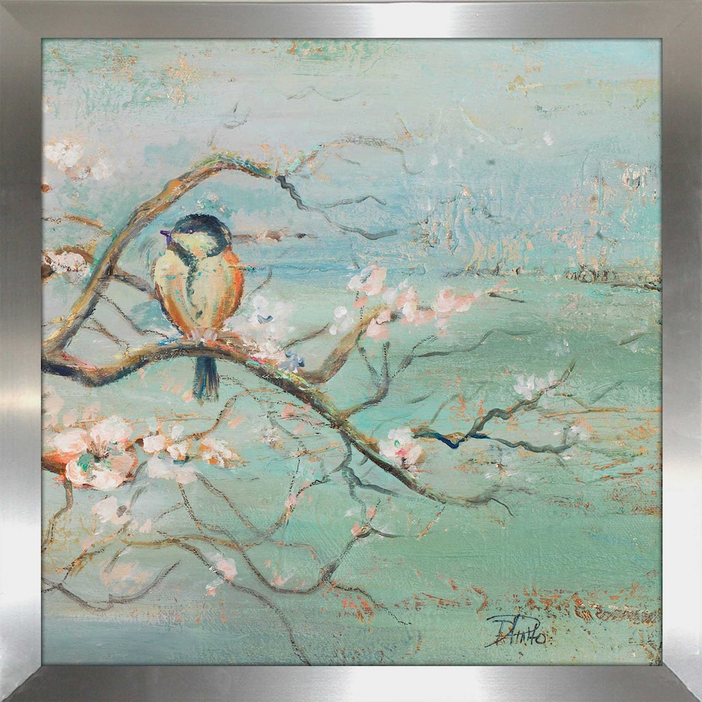 "Spring Branch with Birds 2 (Square)" Print on Acrylic