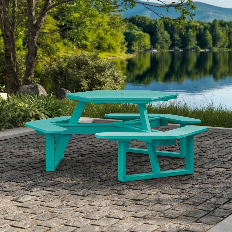 Shoreline Hexagon Picnic Table