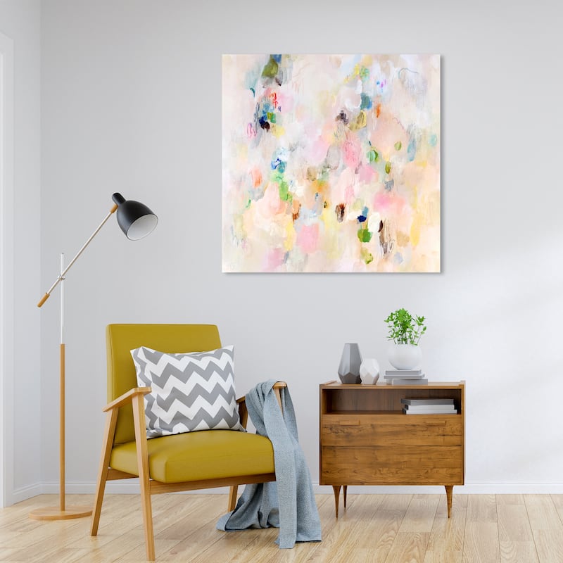 Wynwood Studio Canvas Abstract Garden of Hope I Pink and Light Pink Modern & Contemporary Wall Art Canvas Print - 30 x 30