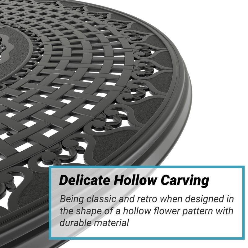 Traditions 5-Piece Patio Outdoor Dining Set with 4 Dining Chairs and 47.24 in.Round Table, Rust Free