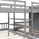 preview thumbnail 12 of 34, Minimalist Design Full-Over-Twin-Twin Bunk Bed with 3 drawers,Shelves, Wardrobe and Mirror,Store Books,Display Decorations