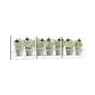 iCanvas "Herbs In A Row" by Cindy Jacobs 3-Piece Wall Art Set - Bed ...