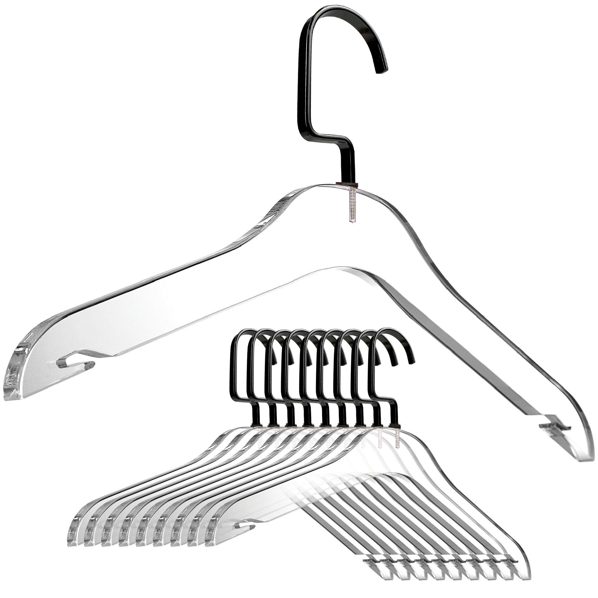 6 Blank Acrylic Hangers, Plain Clear Acrylic Clothes Dividers, Dry-erase Closet  Organizers, Perfect for Vinyl Decals 