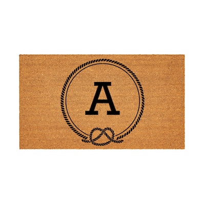 Coastal Coir Mat Nautical Monogram 28"x16"