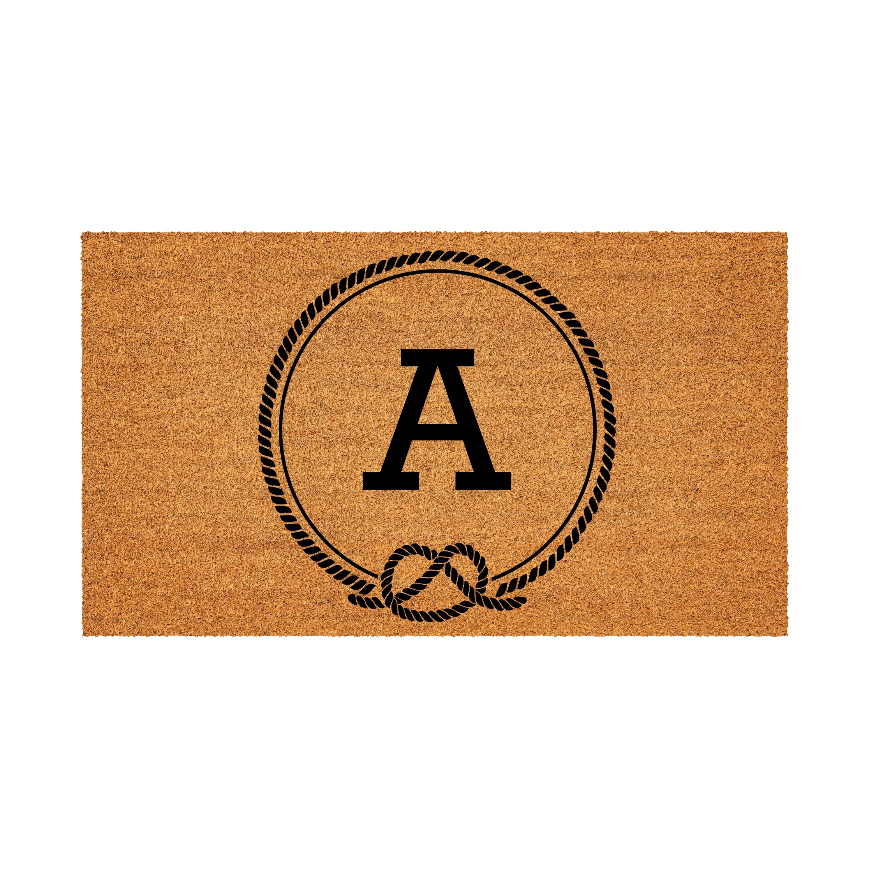 Coastal Coir Mat Nautical Monogram 28"x16"