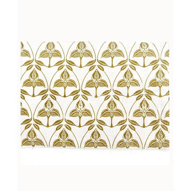 French Home Set of 4 Orchid Placemats - Chartreuse