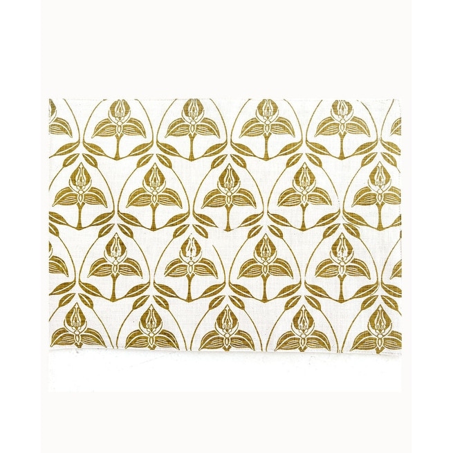 French Home Set of 4 Orchid Placemats - Chartreuse