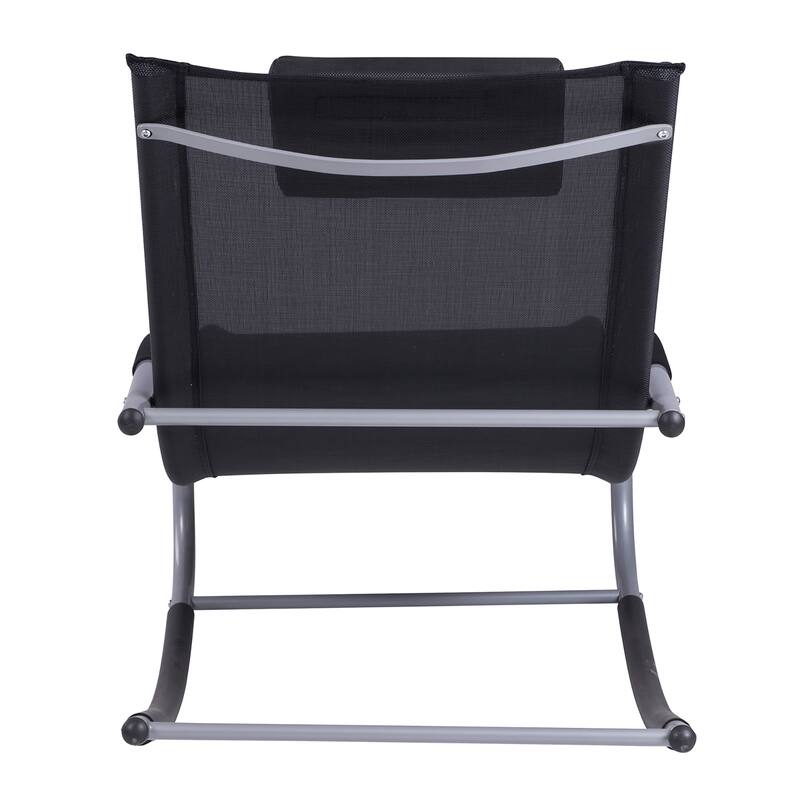 Outsunny Zero Gravity Rocking Chair Outdoor Chaise Lounge Chair Recliner Rocker