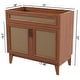 preview thumbnail 9 of 45, Javer Bohemian Rattan Freestanding 2-Shelf Bath Vanity Cabinet Base Only (Sink Basin not Included)