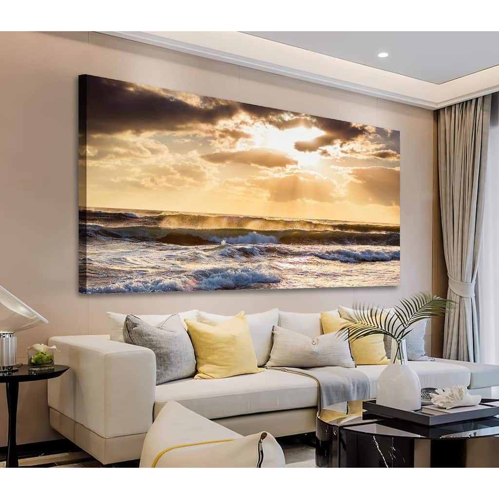 Wall Decor Glow Sea Scene Picture Painting Nature Landscape