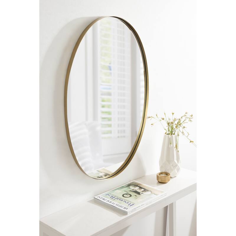 Kate and Laurel Rollo Oval Framed Wall Mirror