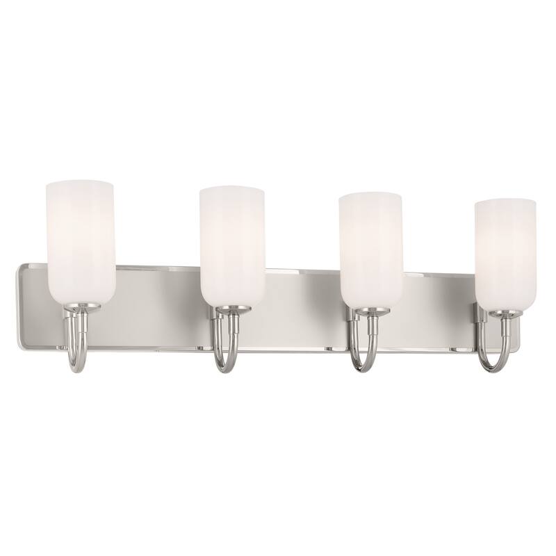Kichler Lighting Solia 32 in. 4-Light Polished Nickel with Stain Nickel Vanity Light