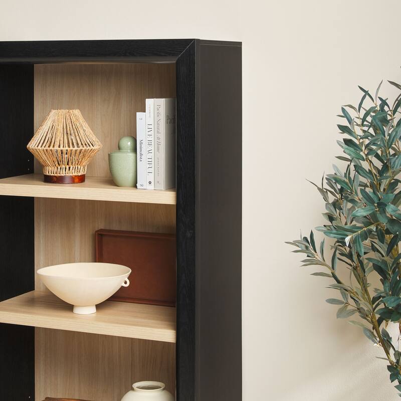 Walker Edison Modern Wood Open Bookshelf