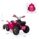 preview thumbnail 3 of 13, Kids Electric ATV Toddler Ride on Car with Trailer