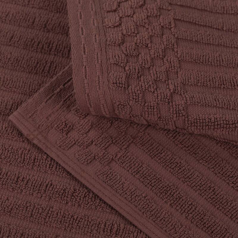 Superior Soho Ribbed Cotton Bath Towel Set of 2