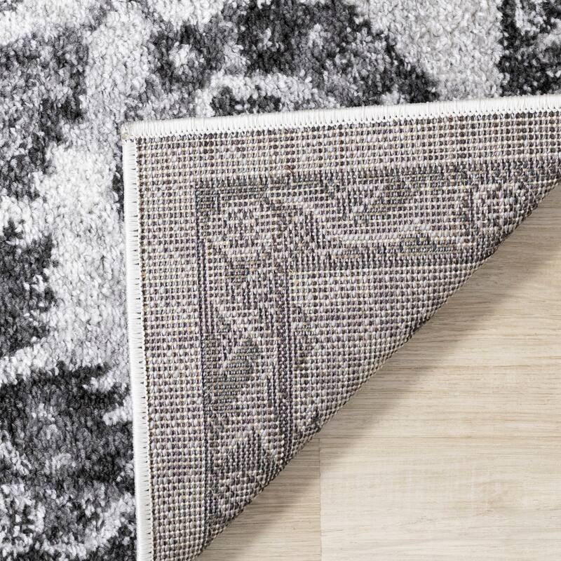 Alpine Rug Co. - Emma Collection White/Grey Traditional Floral Rug