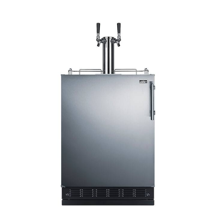 Summit SBC7BRLHD 24" Wide 5.3 Cu. Ft. Free Standing Double Tap - Stainless Steel