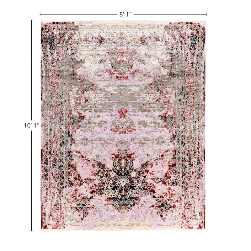 Ikat One-of-a-Kind Hand-Knotted Area Rug, Brown - 8' 1" x 10' 1"