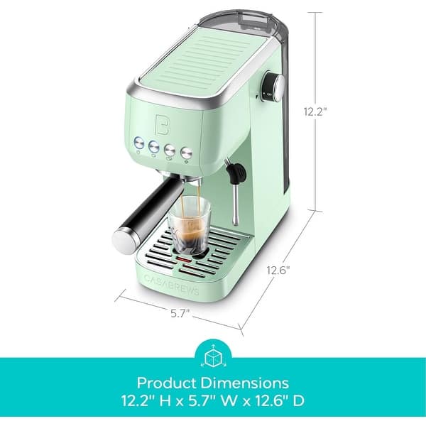 dimension image slide 3 of 4, CASABREWS 20Bar Espresso Coffee Machine /W Steam Frother home